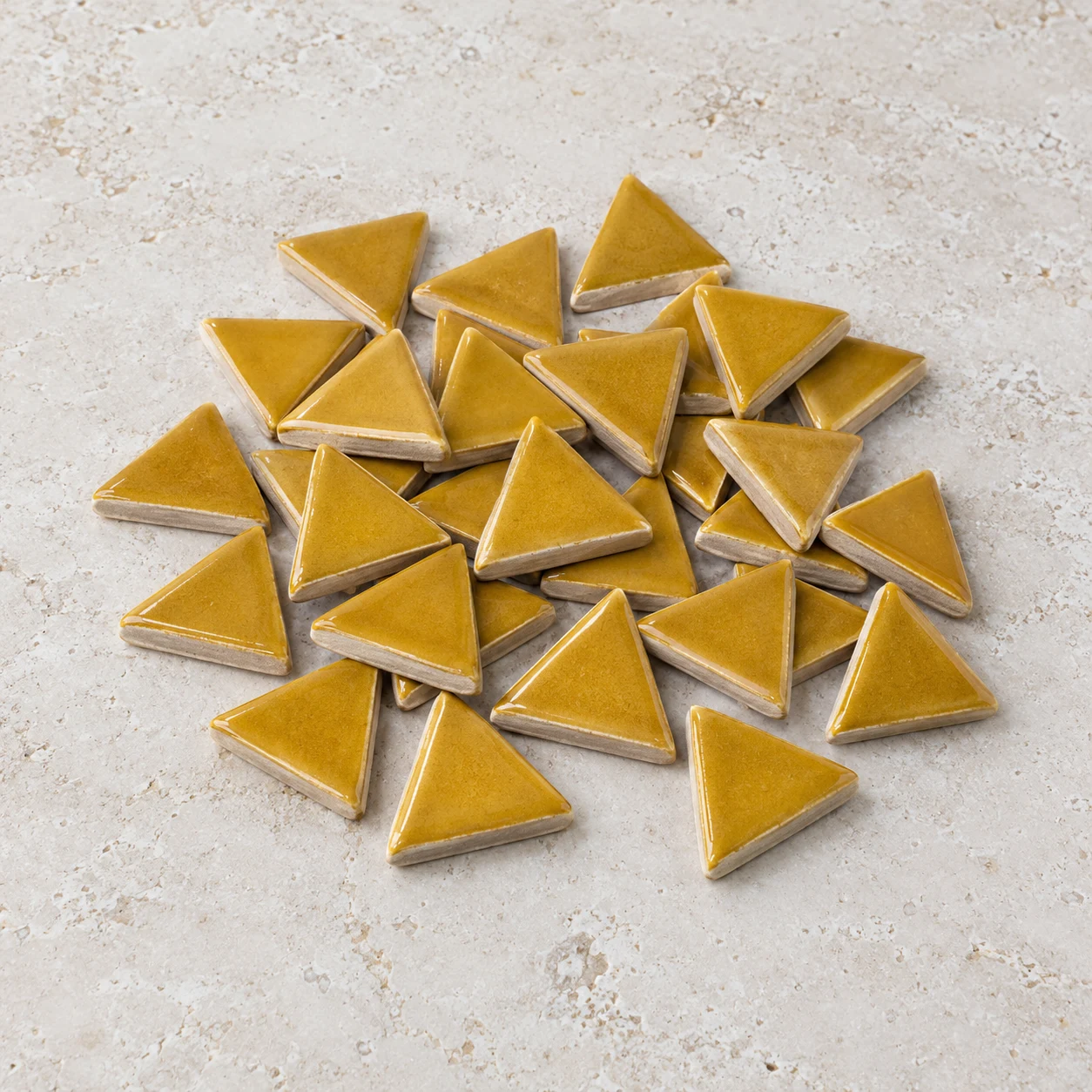 Ochre Triangle Tiles